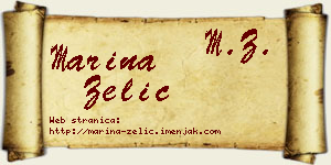 Marina Zelić vizit kartica